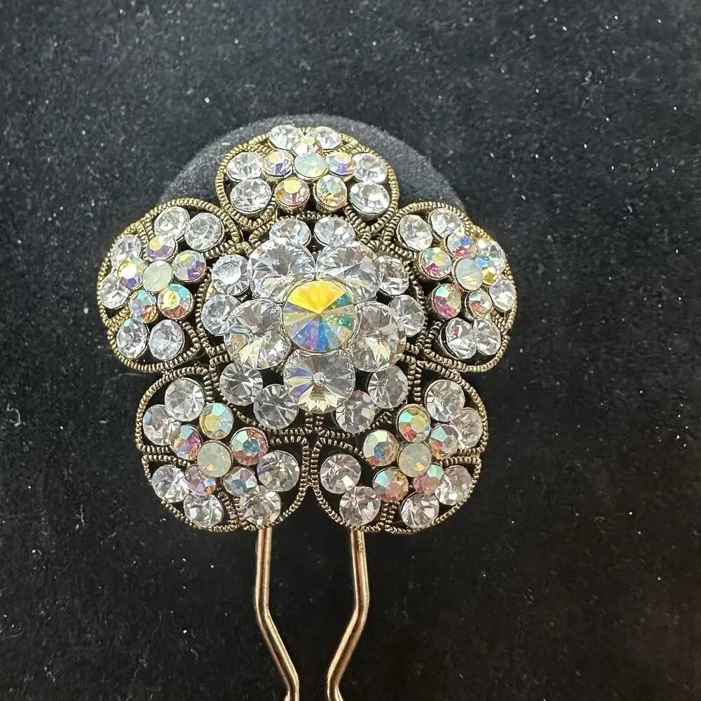 Cara New York Rhinestone Hair Pin Elegant Fancy Wedding Prom Formal Gorgeous NEW